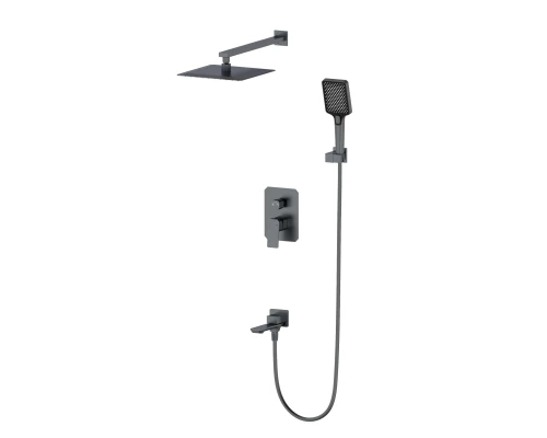 Душевая система встраиваемая WONZON & WOGHAND DIAMOND, Темный графит (WW-88939011-BGM)