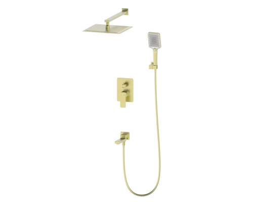 Душевая система встраиваемая WONZON & WOGHAND EDGE, Брашированное золото (WW-88939003- BG)