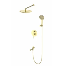 Душевая система встраиваемая WONZON & WOGHAND STICK, Брашированное золото (WW-88939017- BG)