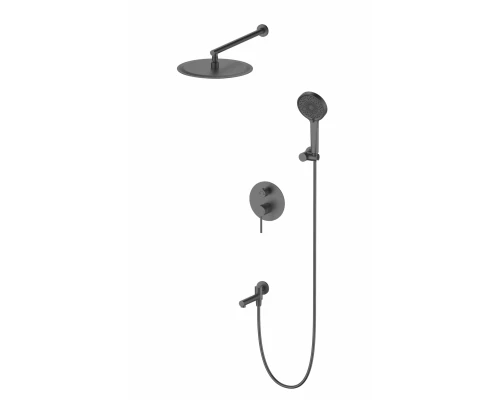 Душевая система встраиваемая WONZON & WOGHAND STICK, Темный графит (WW-88939017-BGM)