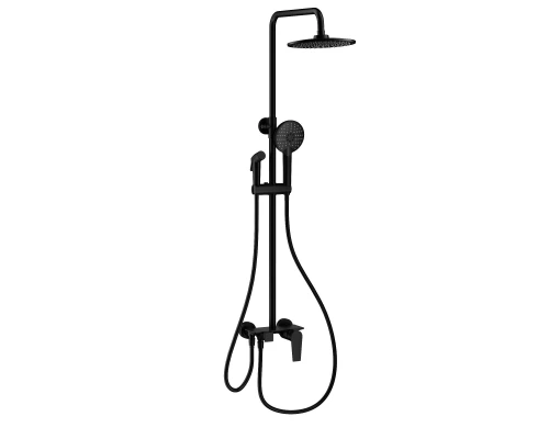 Душевая система с техническим душем WONZON & WOGHAND, Черный матовый (WW-A30874-MB)