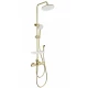 Душевая система с гигиеническим душем и термостатом WONZON & WOGHAND Plate, Брашированное золото (WW-C3017-A1-BG)