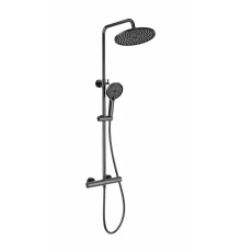 Душевая система с термостатом WONZON & WOGHAND INN 1, Темный графит (WW-B3013-T1-BGG)