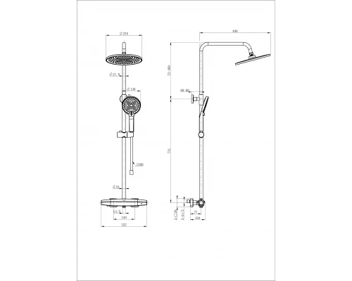 Душевая система с термостатом WONZON & WOGHAND NEO, Белый матовый (WW-B3045-A-MW)
