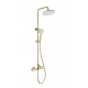 Душевая система с термостатом WONZON & WOGHAND Plate, Брашированное золото (WW-C3017-A- BG)