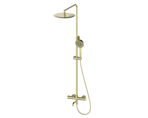 Душевая система с термостатом WONZON & WOGHAND STICK, Брашированное золото (WW-88739903-BG)