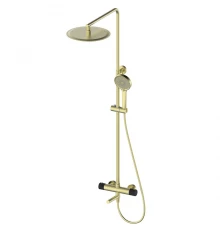 Душевая система с термостатом WONZON & WOGHAND, Брашированное золото (WW-88739902-BG)