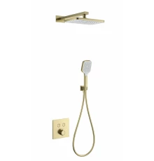 Душевая система с термостатом встраиваемая WONZON & WOGHAND, Брашированное золото (WW-D2017-B-BG)
