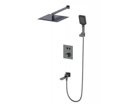 Душевая система с термостатом встраиваемая WONZON & WOGHAND, Темный графит (WW-88929003-BGM)