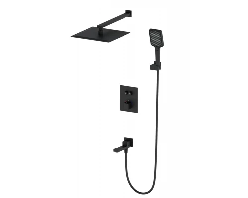 Душевая система с термостатом встраиваемая WONZON & WOGHAND, Черный матовый (WW-88929003-MB)