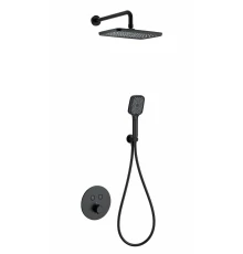 Душевая система с термостатом встраиваемая WONZON & WOGHAND, Черный матовый (WW-D2017-A-MB)