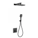Душевая система с термостатом встраиваемая WONZON & WOGHAND, Черный матовый (WW-D2017-B-MB)