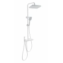 Душевая система с техническим душем и термостатом WONZON & WOGHAND MUSE Piano, Белый матовый (WW-B4132-A-MW)