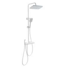 Душевая система с техническим душем и термостатом WONZON & WOGHAND MUSE Piano, Белый матовый (WW-B4132-A-MW)