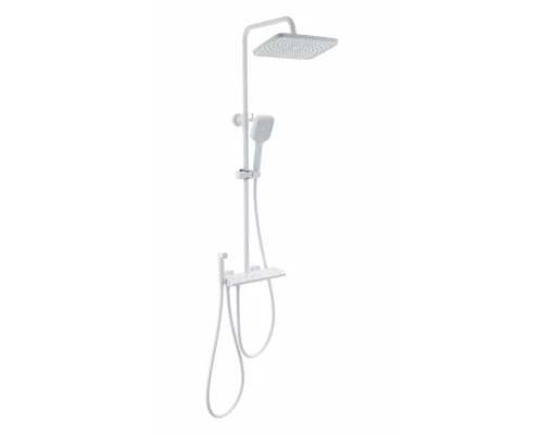 Душевая система с техническим душем и термостатом WONZON & WOGHAND MUSE Piano, Белый матовый (WW-B4132-A-MW)