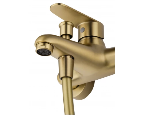 Смеситель для ванны с душем WONZON & WOGHAND ALFA, Брашированное золото (WW-AE3204-BG)