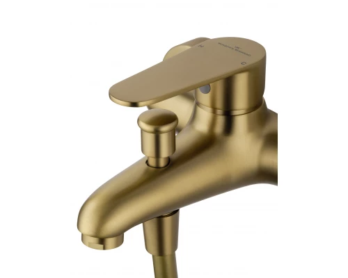 Смеситель для ванны с душем WONZON & WOGHAND ALFA, Брашированное золото (WW-AE3204-BG)