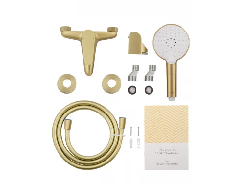 Смеситель для ванны с душем WONZON & WOGHAND ALFA, Брашированное золото (WW-AE3204-BG)