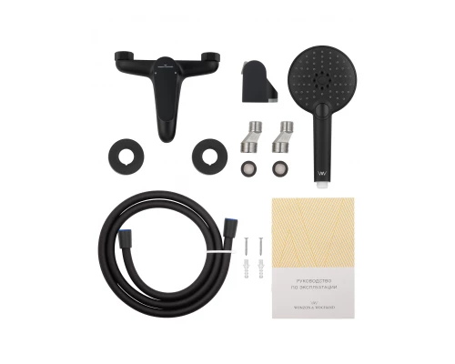 Смеситель для ванны с душем WONZON & WOGHAND ALFA, Черный матовый (WW-AE3204-MB)