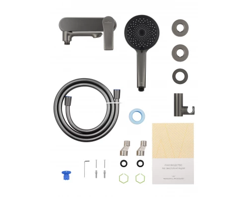 Смеситель для ванны с душем WONZON & WOGHAND BRILLIANT, Темный графит (WW-88037079-BGM)