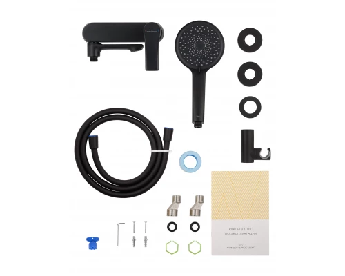 Смеситель для ванны с душем WONZON & WOGHAND BRILLIANT, Черный матовый (WW-88037079-MB)