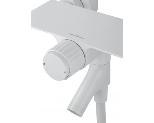 Смеситель для ванны с душем WONZON & WOGHAND CLICK, Белый матовый (WW-FE05L221-MW)
