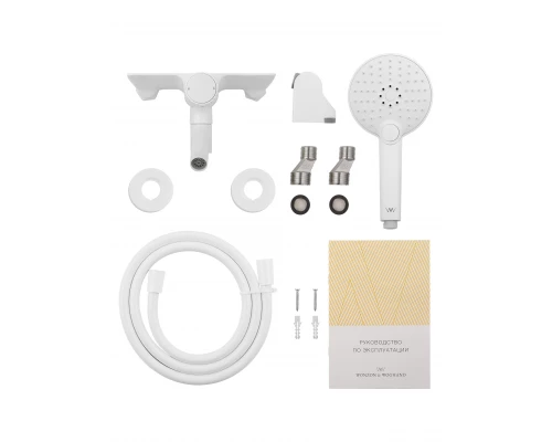 Смеситель для ванны с душем WONZON & WOGHAND CLICK, Белый матовый (WW-FE05L221-MW)