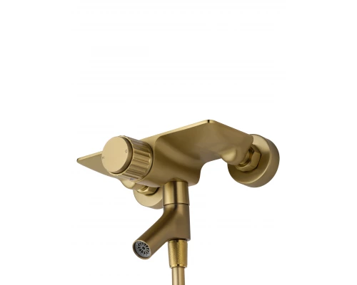 Смеситель для ванны с душем WONZON & WOGHAND CLICK, Брашированное золото (WW-FE05L221- BG)