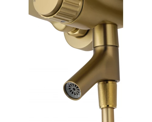 Смеситель для ванны с душем WONZON & WOGHAND CLICK, Брашированное золото (WW-FE05L221- BG)