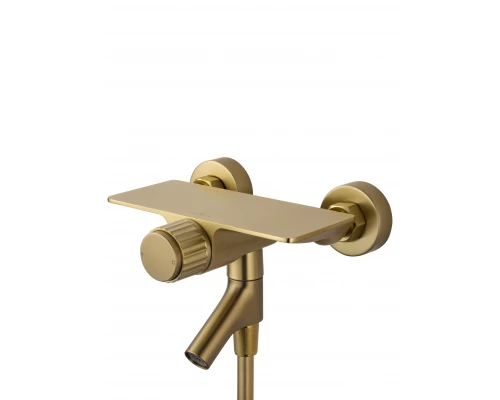 Смеситель для ванны с душем WONZON & WOGHAND CLICK, Брашированное золото (WW-FE05L221- BG)