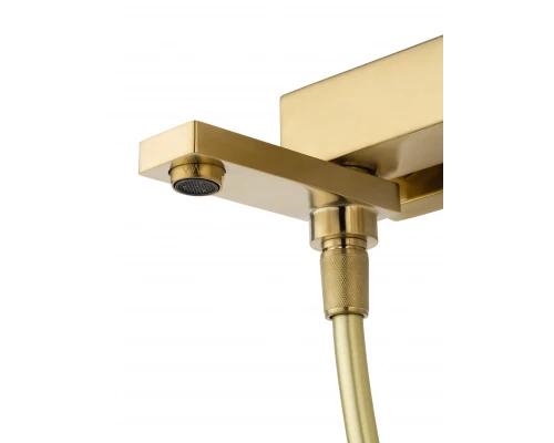 Смеситель для ванны с душем WONZON & WOGHAND CUBE 2.0, Брашированное золото (WW-88037068-BG)