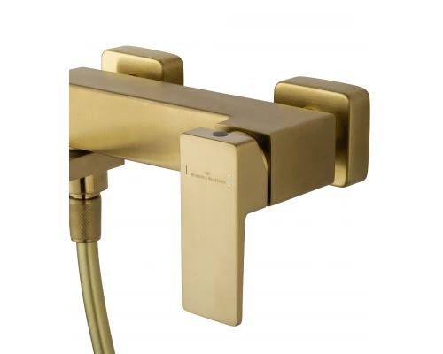 Смеситель для ванны с душем WONZON & WOGHAND CUBE 2.0, Брашированное золото (WW-88037068-BG)