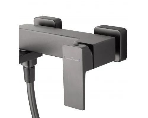 Смеситель для ванны с душем WONZON & WOGHAND CUBE 2.0, Темный графит (WW-88037068-BGM)