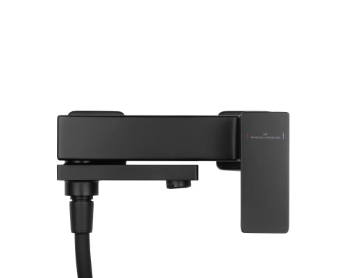 Смеситель для ванны с душем WONZON & WOGHAND CUBE 2.0, Черный матовый (WW-88037068-MB)