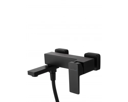 Смеситель для ванны с душем WONZON & WOGHAND CUBE 2.0, Черный матовый (WW-88037068-MB)