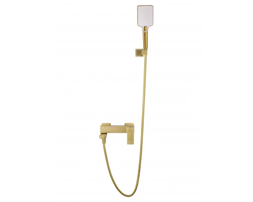 Смеситель для ванны с душем WONZON & WOGHAND CUBE, Брашированное золото (WW-88639016- BG)