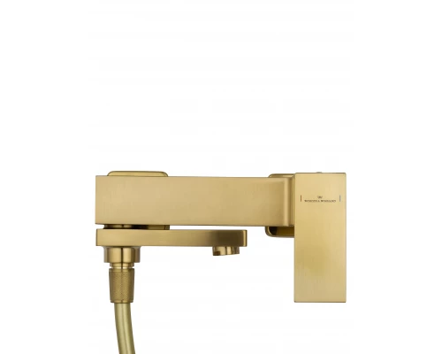 Смеситель для ванны с душем WONZON & WOGHAND CUBE, Брашированное золото (WW-88639016- BG)