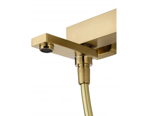 Смеситель для ванны с душем WONZON & WOGHAND CUBE, Брашированное золото (WW-88639016- BG)