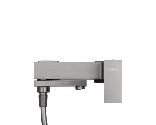 Смеситель для ванны с душем WONZON & WOGHAND CUBE, Темный графит (WW-88639016-BGM)