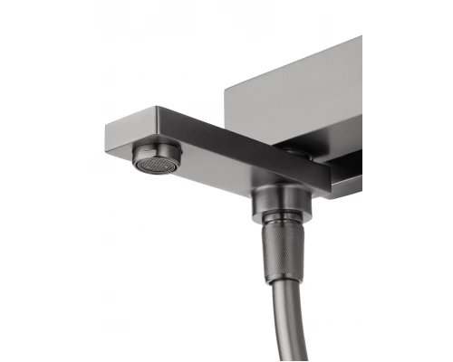 Смеситель для ванны с душем WONZON & WOGHAND CUBE, Темный графит (WW-88639016-BGM)