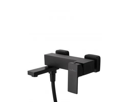 Смеситель для ванны с душем WONZON & WOGHAND CUBE, Черный матовый (WW-88639016-MB)