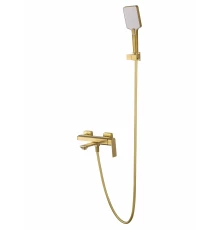 Смеситель для ванны с душем WONZON & WOGHAND DIAMOND, Брашированное золото (WW-88639011- BG)