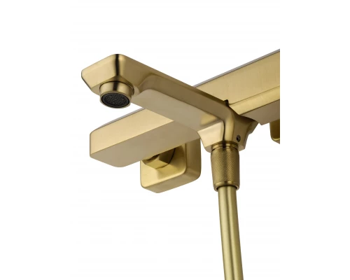 Смеситель для ванны с душем WONZON & WOGHAND DIAMOND, Брашированное золото (WW-88639011- BG)
