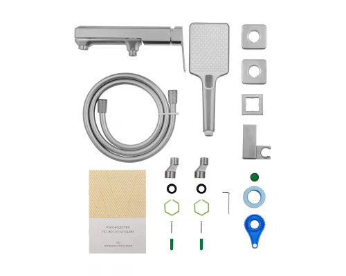 Смеситель для ванны с душем WONZON & WOGHAND DIAMOND, Брашированный никель (WW-88639011-BN)