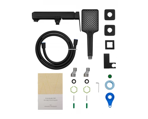 Смеситель для ванны с душем WONZON & WOGHAND DIAMOND, Черный матовый (WW-88639011-MB)