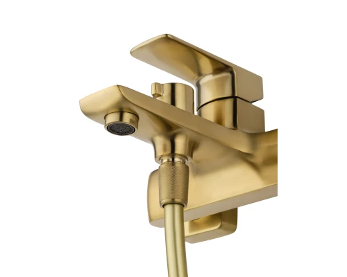 Смеситель для ванны с душем WONZON & WOGHAND EDGE, Брашированное золото (WW-88639003A- BG)