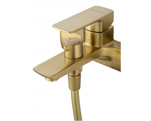 Смеситель для ванны с душем WONZON & WOGHAND EDGE, Брашированное золото (WW-88639003A- BG)