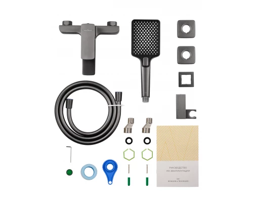 Смеситель для ванны с душем WONZON & WOGHAND EDGE, Темный графит (WW-88639003A-BGM)