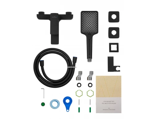 Смеситель для ванны с душем WONZON & WOGHAND EDGE, Черный матовый (WW-88639003A-MB)