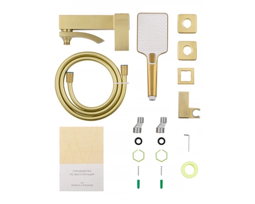 Смеситель для ванны с душем WONZON & WOGHAND FIT, Брашированное золото (WW-88639009- BG)